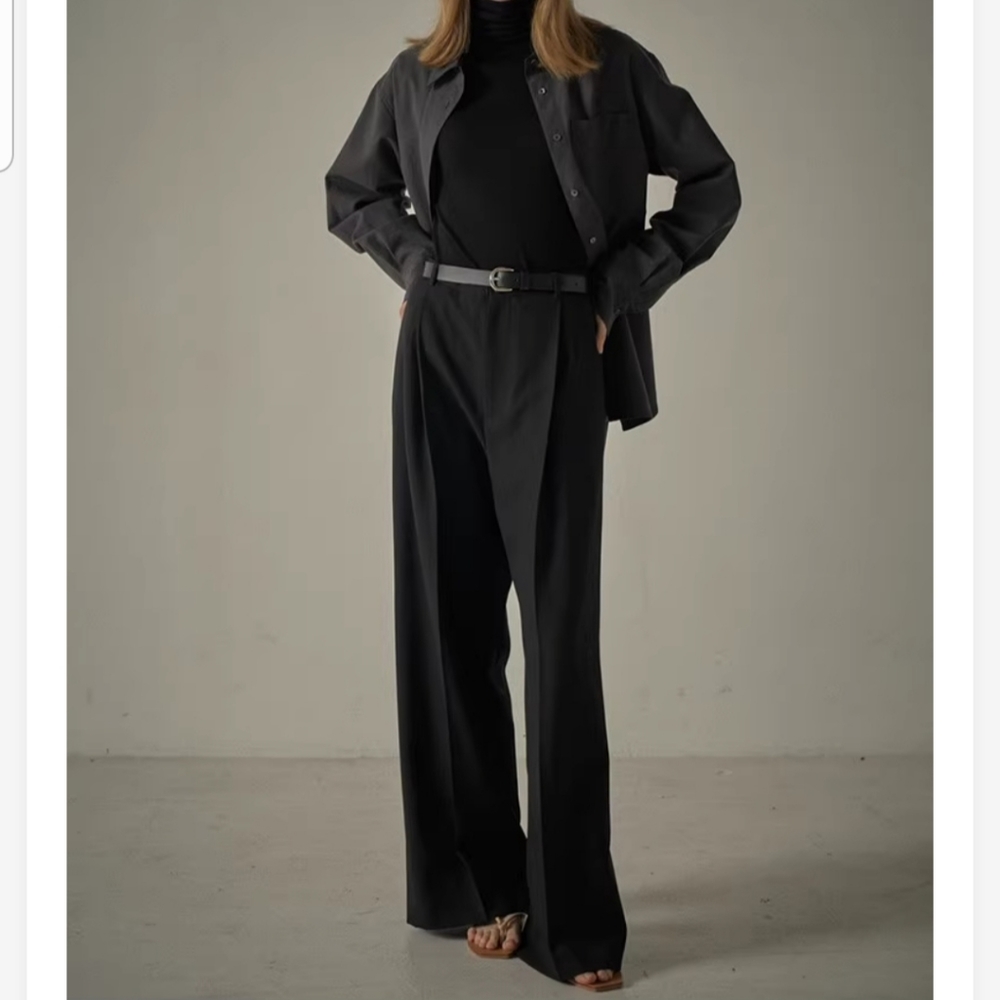 FACADE PATTERN black wool pants, Sz M and L, NWOT